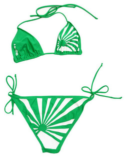 Rise sun bikini green
